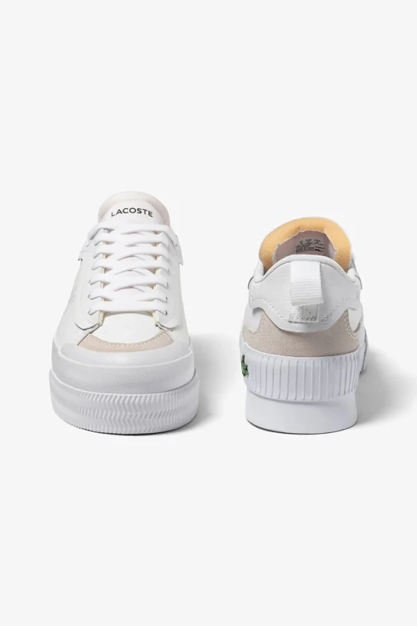 Footwear-LACOSTE WOMENS L004 PLATFORM - WHITE
