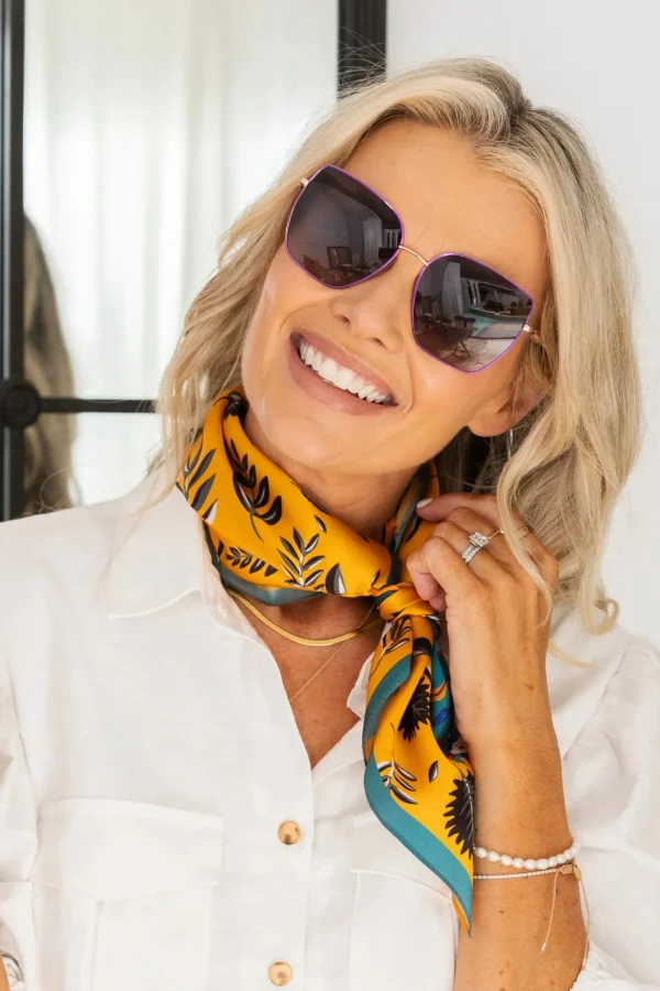Sunglasses-LOCELLO ALANA SUNGLASSES - PURPLE