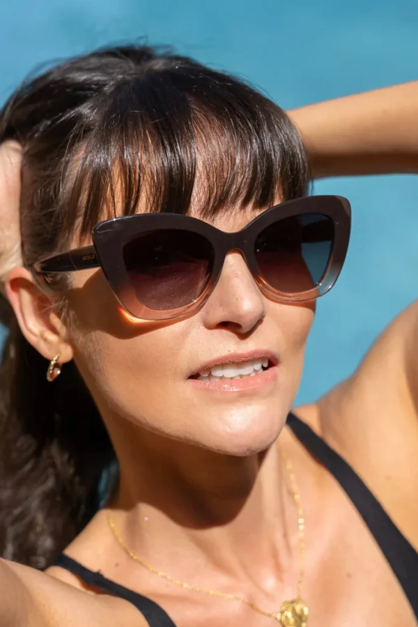 Sunglasses-LOCELLO EDEN SUNGLASSES - OMBRE BROWN