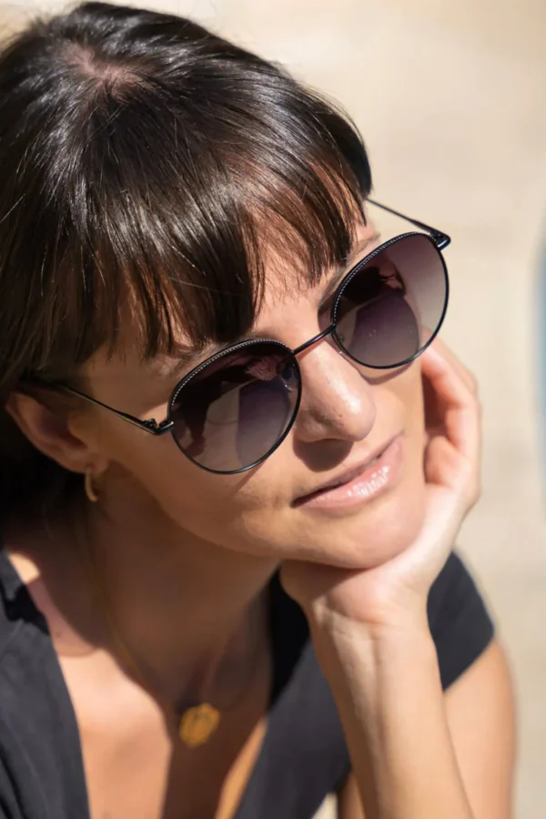 Sunglasses-LOCELLO VICTORIA SUNGLASSES - MATTE BLACK