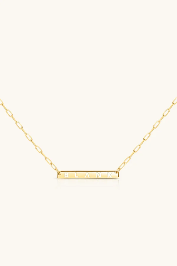 18Kt Gold Plated | Jewellery-BLANK SPACE. LOGO NECKLACE 18KT GOLD