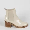 Footwear-MOLLINI BISCOTI BOOT CREAM PATENT LEATHER