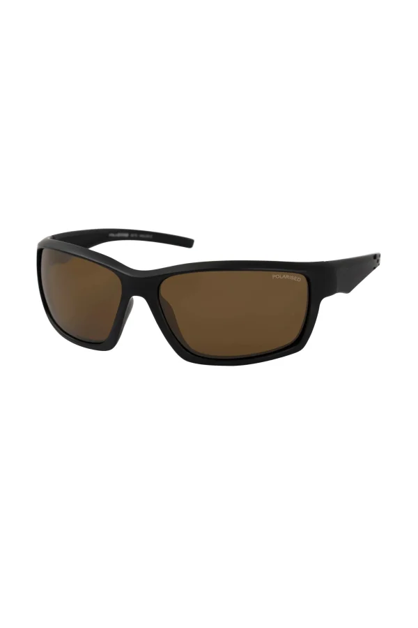 Sunglasses-POLASPORTS ANGLER II SUNGLASSES - MATTE BLACK / BROWN