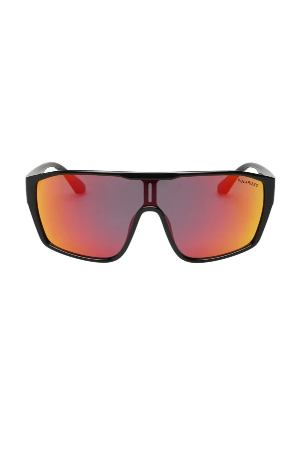 Sunglasses-POLASPORTS CRUSADER SUNGLASSES - BLACK/RED MIRROR