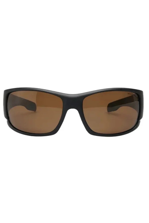 Sunglasses-POLASPORTS SKIPPER SUNGLASSES - MATTE BLACK / BROWN