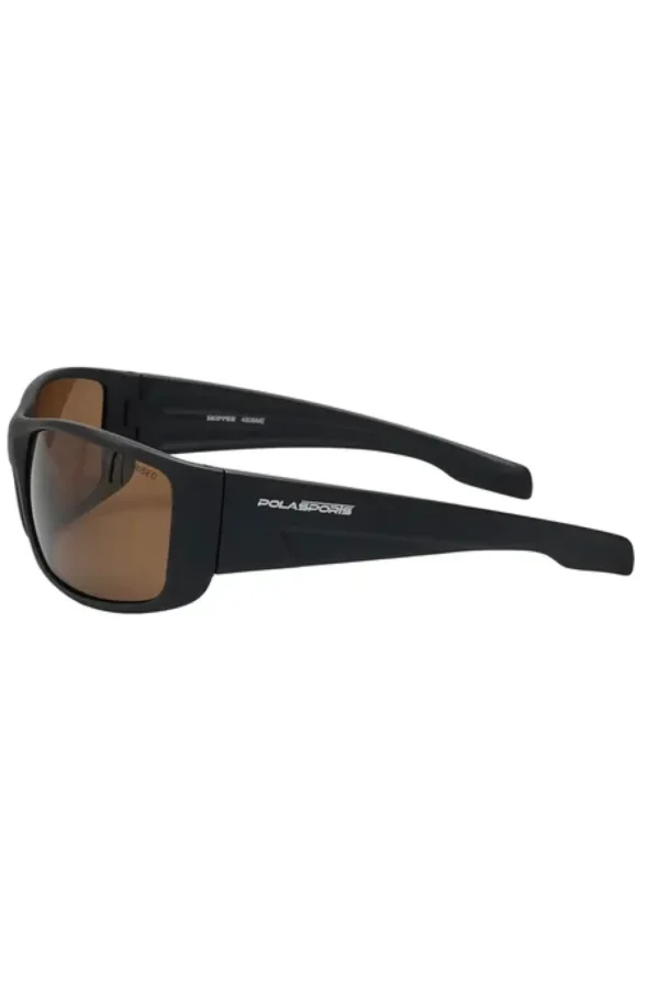 Sunglasses-POLASPORTS SKIPPER SUNGLASSES - MATTE BLACK / BROWN