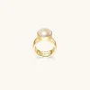 Freshwater Pearls | 18Kt Gold Plated-BLANK SPACE. PRETTY PEARL RING 18KT GOLD