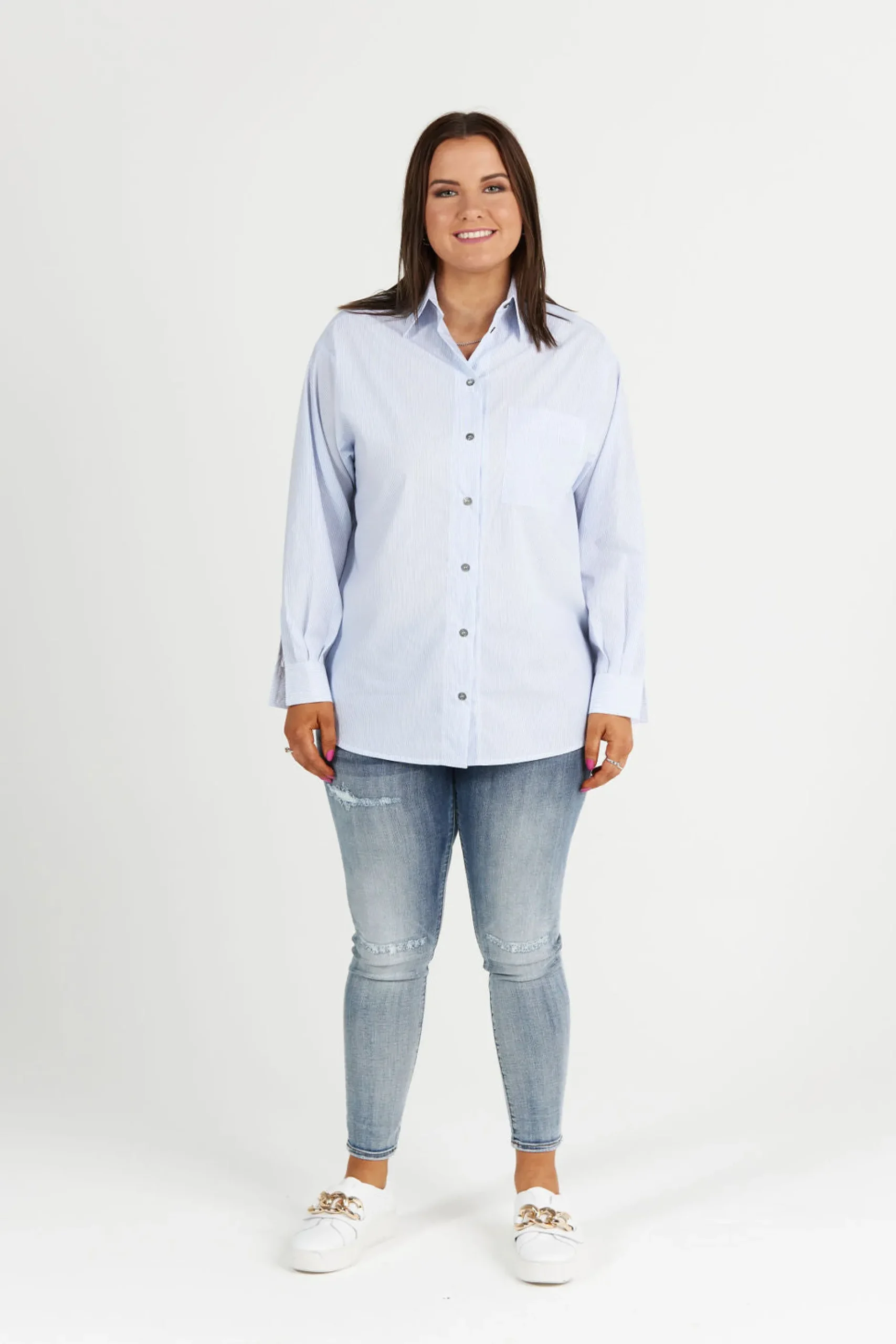 ricochet_anchor_shirt__sk_1.webp Shirts & Tops-RICOCHET ANCHOR SHIRT - SKY STRIPE
