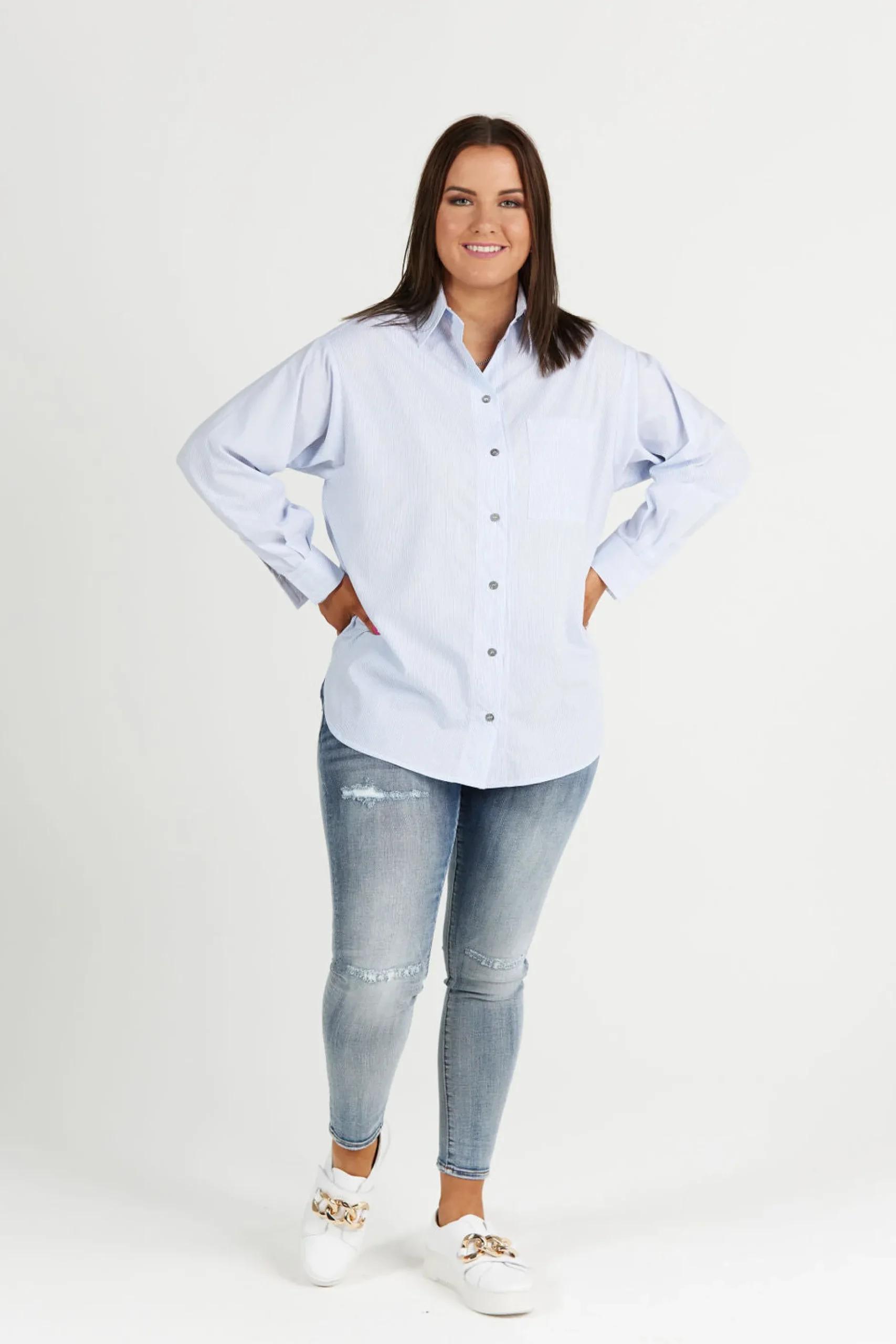 ricochet_anchor_shirt__sk_2.webp Shirts & Tops-RICOCHET ANCHOR SHIRT - SKY STRIPE