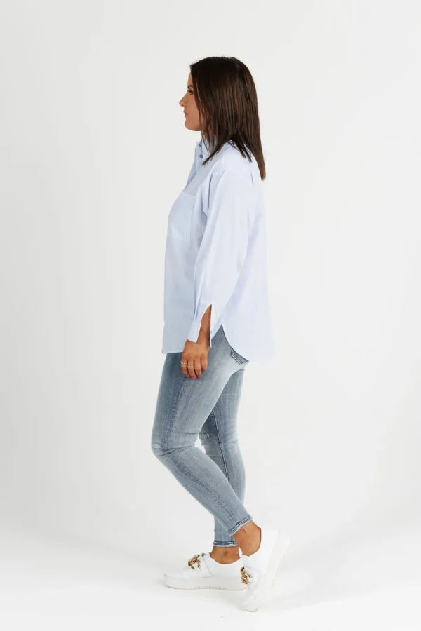 Shirts & Tops-RICOCHET ANCHOR SHIRT - SKY STRIPE