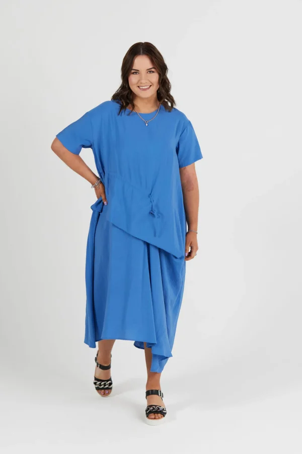 Dresses-RICOCHET ATKINE DRESS - CORNFLOUR BLUE