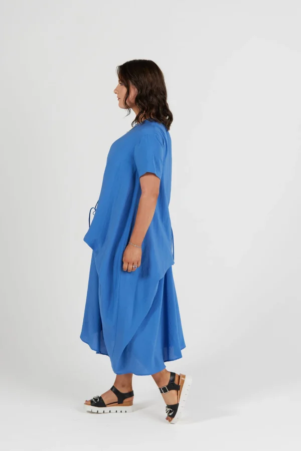 Dresses-RICOCHET ATKINE DRESS - CORNFLOUR BLUE