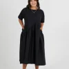 Dresses-RICOCHET CAMDEN DRESS - BLACK