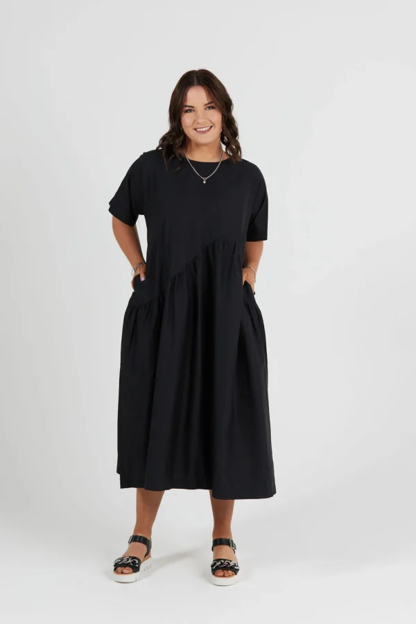 Dresses-RICOCHET CAMDEN DRESS - BLACK
