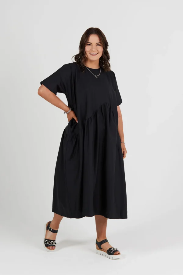 Dresses-RICOCHET CAMDEN DRESS - BLACK