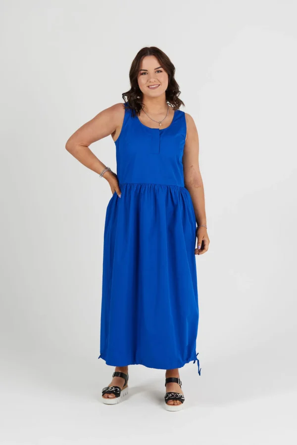 Dresses-RICOCHET PEARCE DRESS - COBALT