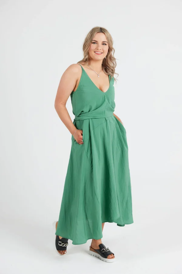 Dresses-RICOCHET THE LADYKILLERS CAMI DRESS - GREEN