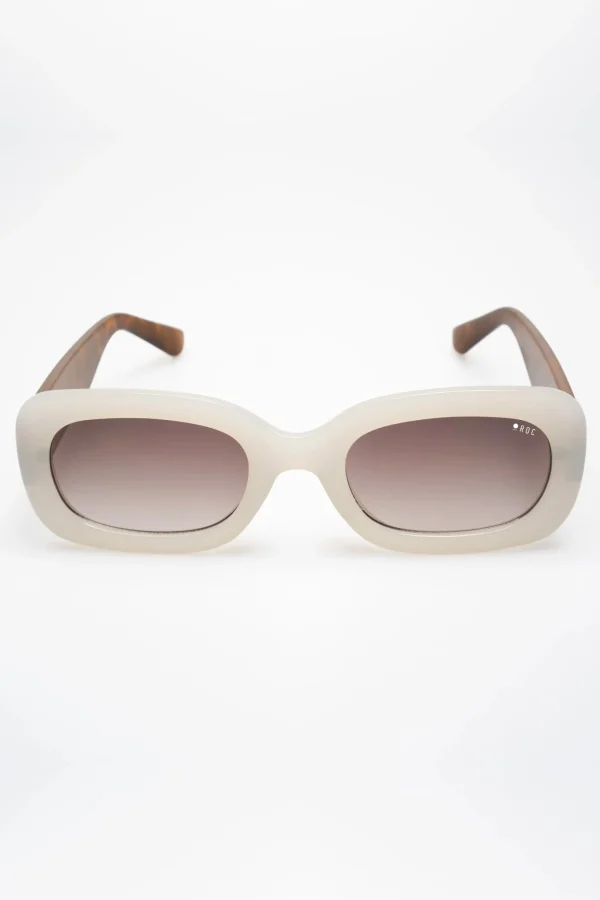 Sunglasses-ROC EYEWEAR LOVEY DOVEY SUNGLASSES - WHITE TORTOISESHELL GRADIENT BROWN