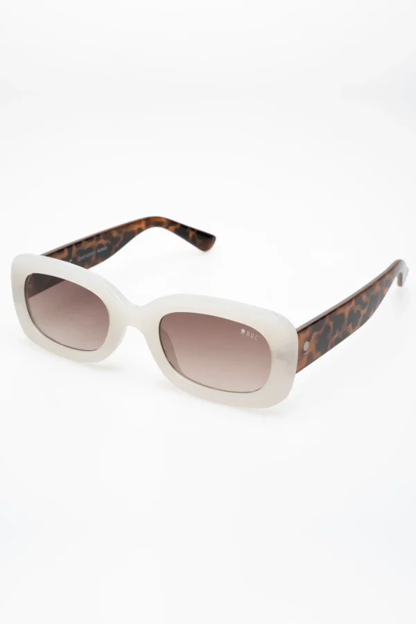Sunglasses-ROC EYEWEAR LOVEY DOVEY SUNGLASSES - WHITE TORTOISESHELL GRADIENT BROWN