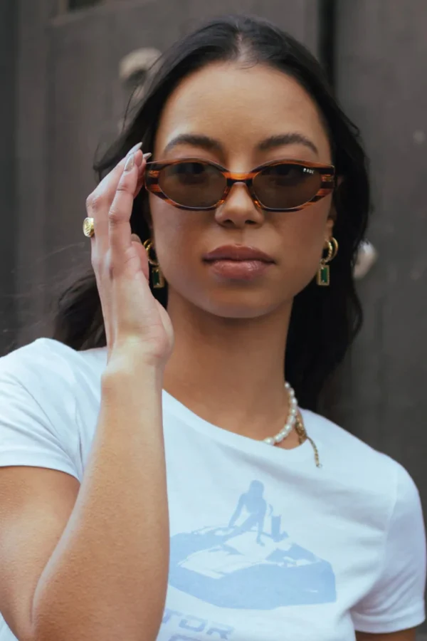 Sunglasses-ROC EYEWEAR TRAIT SUNGLASSES - BROWN STRIPE