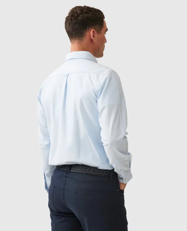 Shirts-RODD & GUNN OXFORD LS SPORTS FIT SHIRT POWDER BLUE