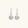 925 Sterling Silver | Jewellery-BLANK SPACE. ROSE HOOP EARRINGS