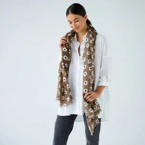 Hats & Scarves-S O P H I E DAISY DAY MINI SCARF - MOSS