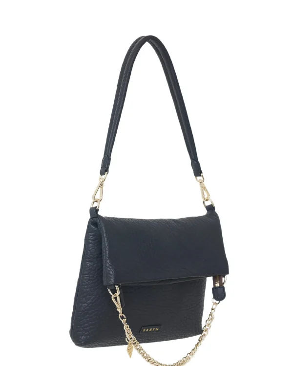 Bags & Wallets-SABEN DARIA SHOULDER BAG BLACK BUBBLE