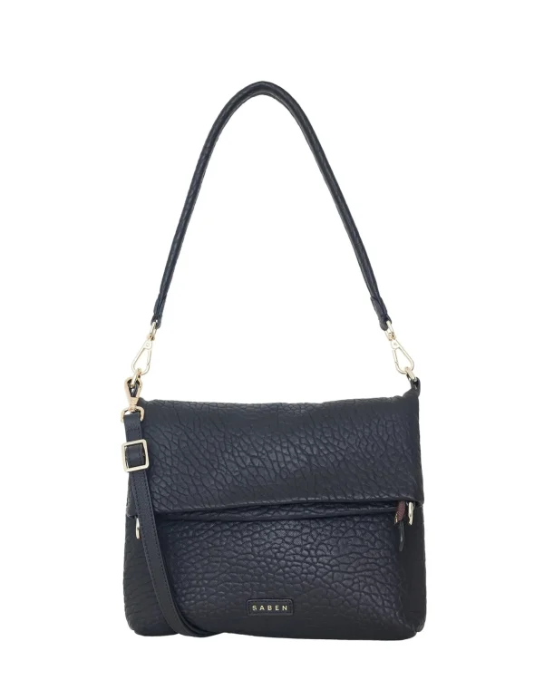 Bags & Wallets-SABEN DARIA SHOULDER BAG BLACK BUBBLE