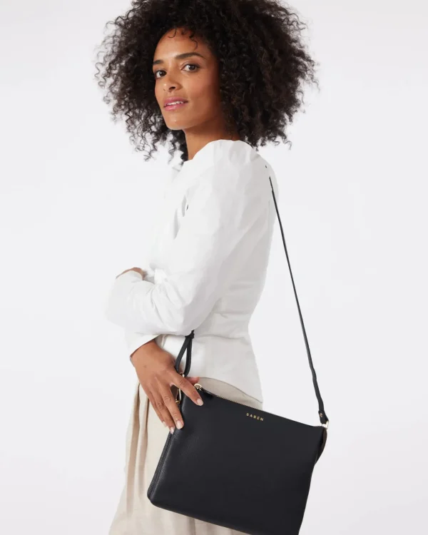 Bags & Wallets-SABEN MATILDA CROSSBODY BAG BLACK + CHUNKY CHAIN