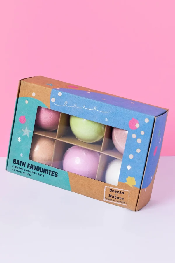 Bed & Bath-SCENTS OF NATURE BATH FIZZ GIFT SET - PACK OF 6