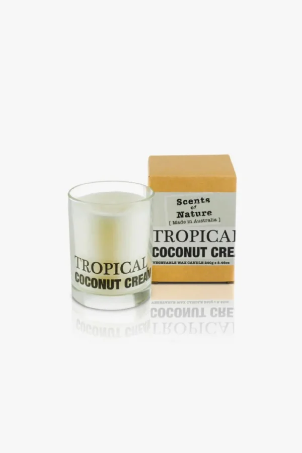 Candles & Room Fragrances-SCENTS OF NATURE SOY WAX CANDLE - TROPICAL COCONUT CREAM