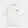 Tees & Tanks-SCOTCH & SODA ARTWORK BOYFRIEND T-SHIRT WHITE