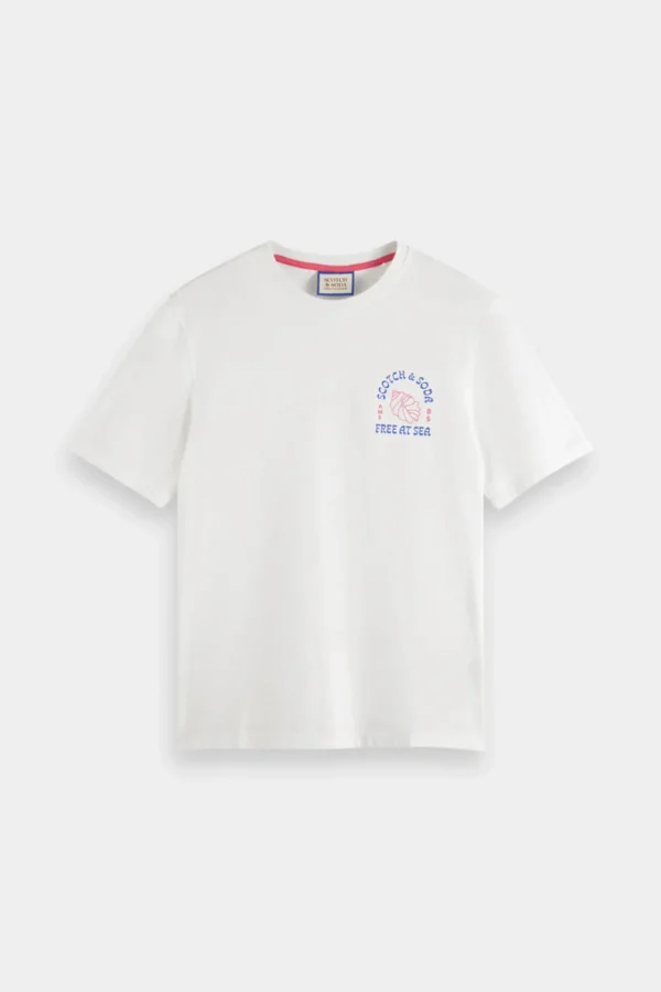 Tees & Tanks-SCOTCH & SODA ARTWORK T-SHIRT WHITE