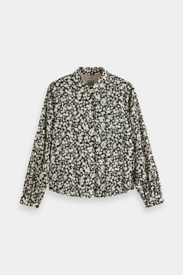 Shirts & Tops-SCOTCH & SODA BALLON SHIRT ANCHOR FLORAL
