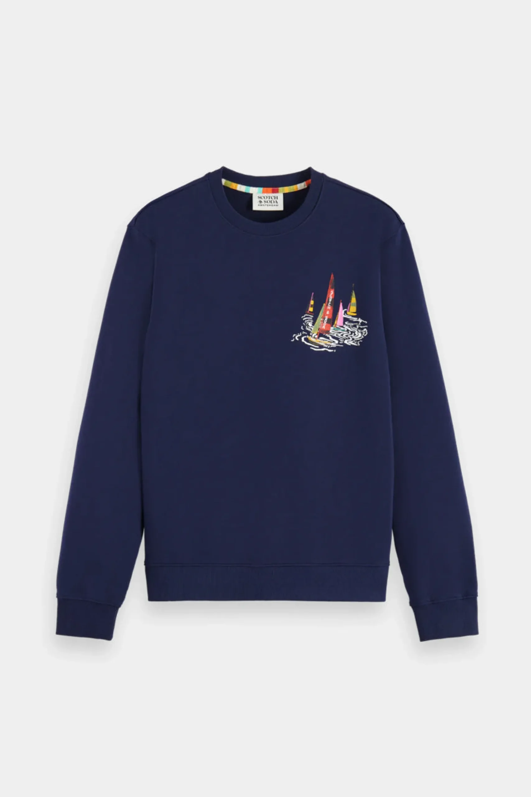 scotch__soda_boat_artwork_0.webp Sweaters & Knitwear-SCOTCH & SODA BOAT ARTWORK SWEATSHIRT NAVY BLUE