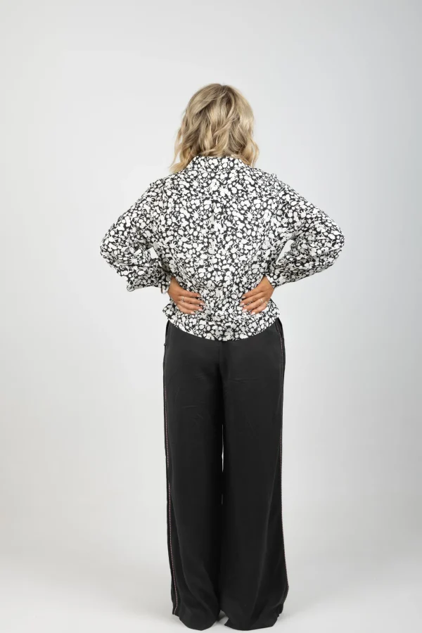Pants-SCOTCH & SODA ELENI PIPING PANT EVENING BLACK