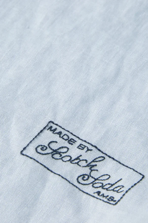 Shirts-SCOTCH & SODA ESSENTIAL LINEN SHIRT DRESS BLUE