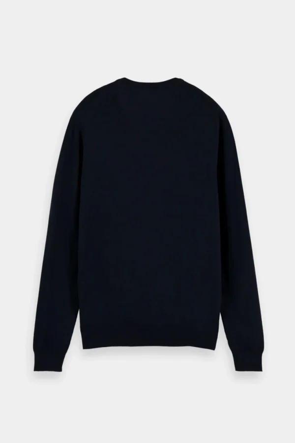 Sweaters & Knitwear-SCOTCH & SODA ESSENTIALS CLASSIC CREWNECK PULLOVER NIGHT