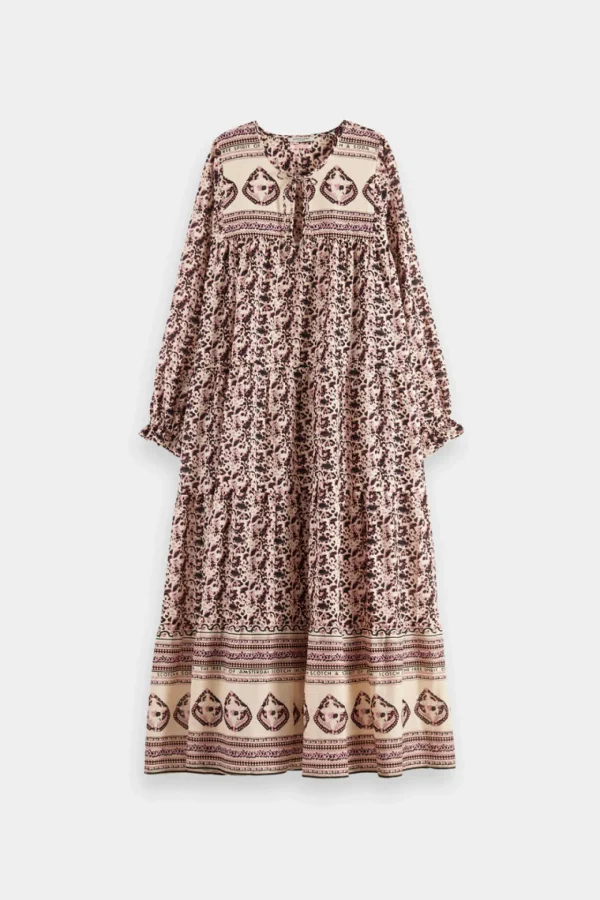 Dresses-SCOTCH & SODA FLOUNCES MAXI DRESS FLORAL