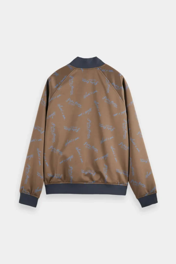 Coats & Jackets-SCOTCH & SODA JACQUARD REVERSIBLE BOMBER JACKET POETRY READING