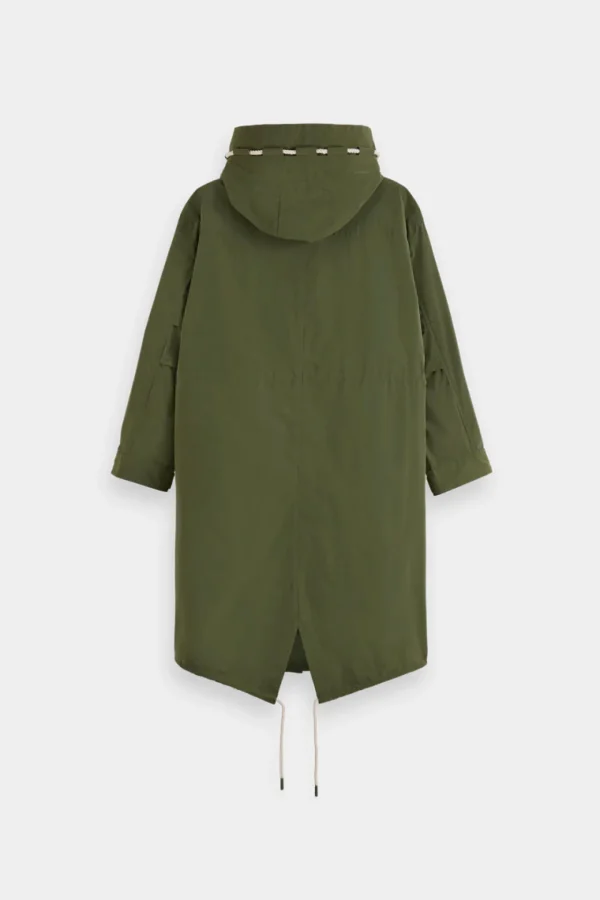 Coats & Jackets-SCOTCH & SODA LIGHTWEIGHT PARKA ARMY