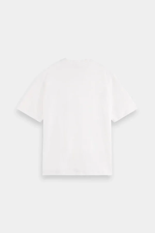 Tees & Tanks-SCOTCH & SODA LOOSE FIT GRAPHIC T-SHIRT WHITE