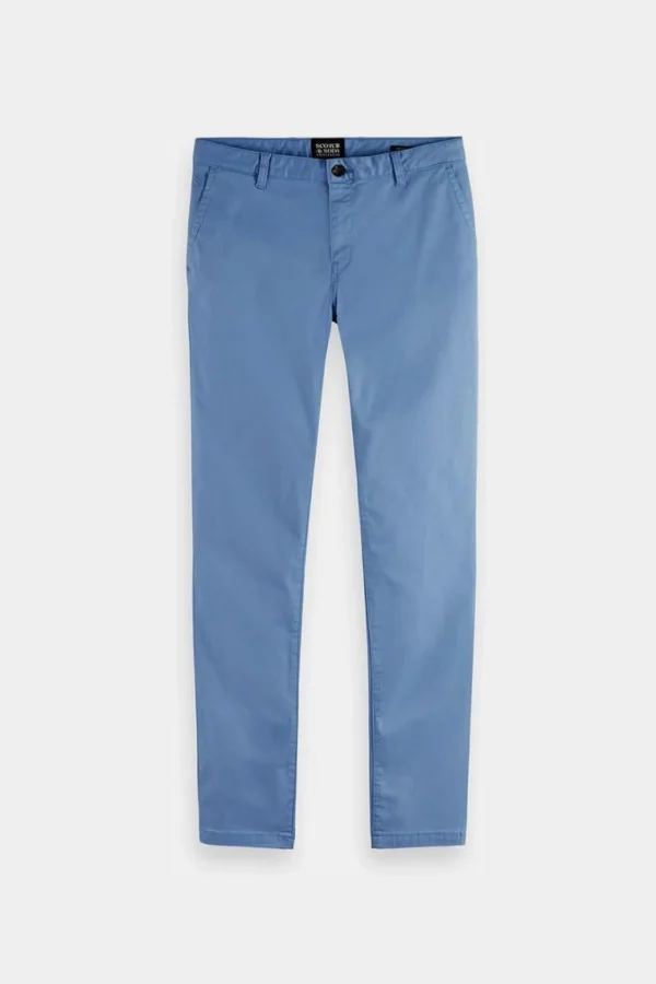 Pants-SCOTCH & SODA MOTT SLIM FIT CHINO MYSTIC BLUE