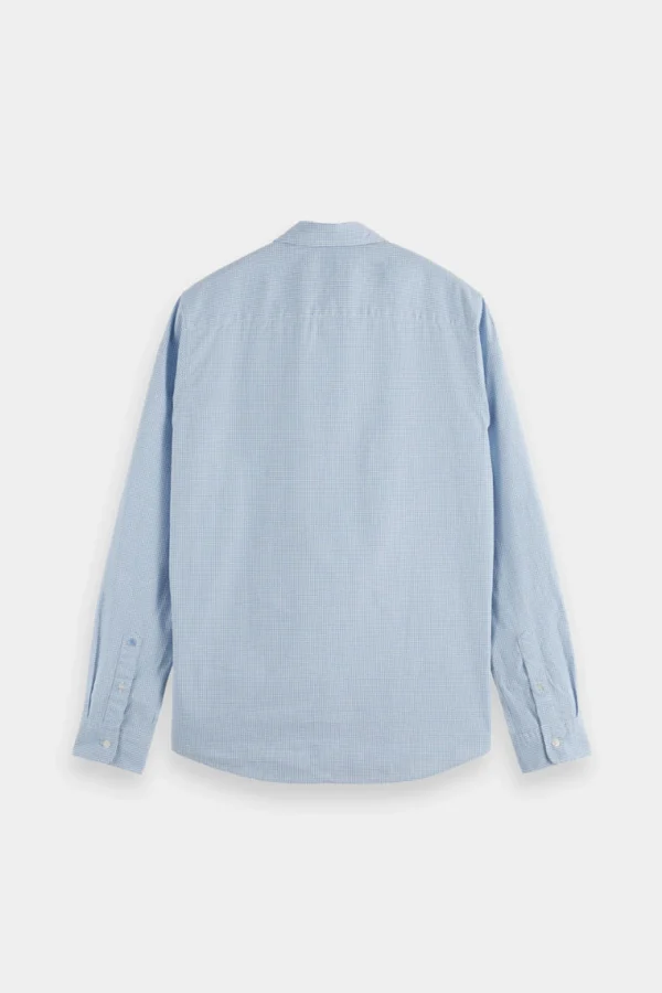 Shirts-SCOTCH & SODA POPLIN CHECK SHIRT BLUE CHECK