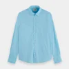 Shirts-SCOTCH & SODA POPLIN SHIRT BLUE LAGOON