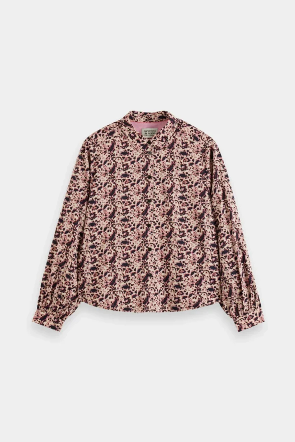 Shirts & Tops-SCOTCH & SODA PRINTED BALLOON SHIRT FLORAL
