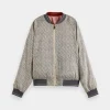 Coats & Jackets-SCOTCH & SODA PRINTED REVERSIBLE BOMBER JACKET CORAL