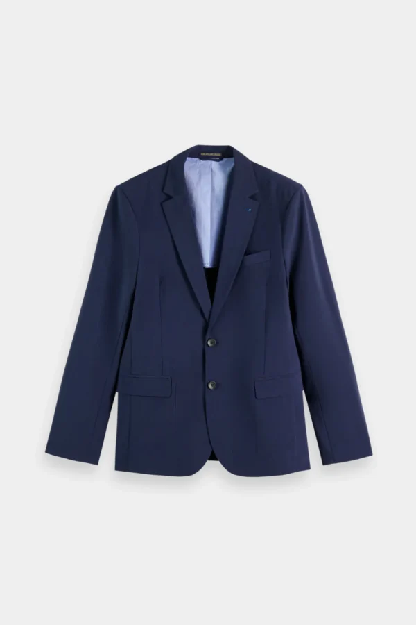 Coats & Jackets-SCOTCH & SODA SEERSUCKER BLAZER NIGHT PINSTRIPE