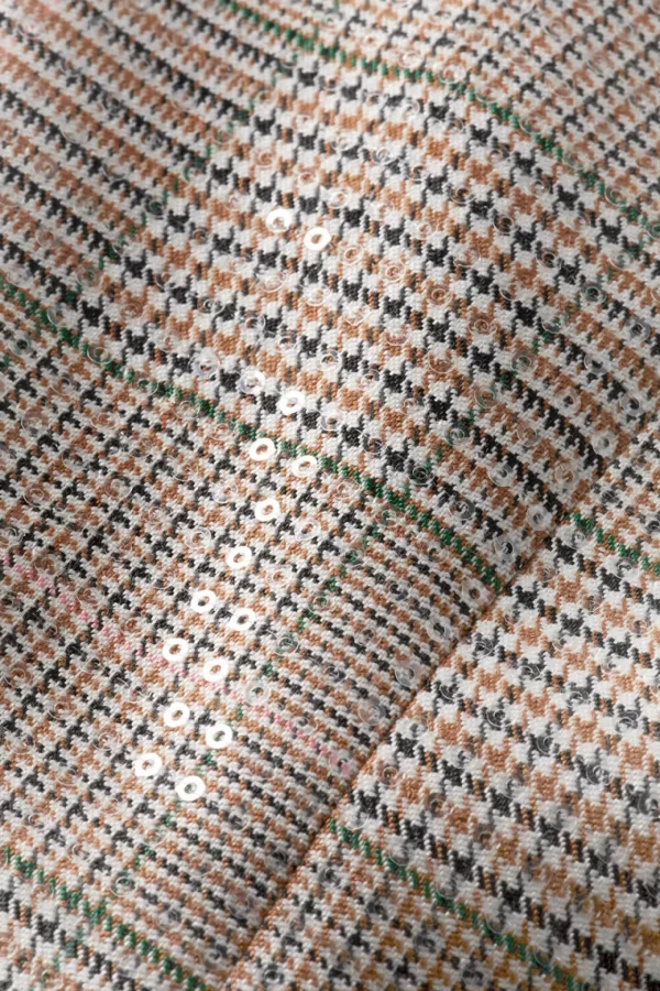Coats & Jackets-SCOTCH & SODA SEQUIN PRNCE OF WALES CHECK BOYFRIEND SINGLE BREASTED BLAZER